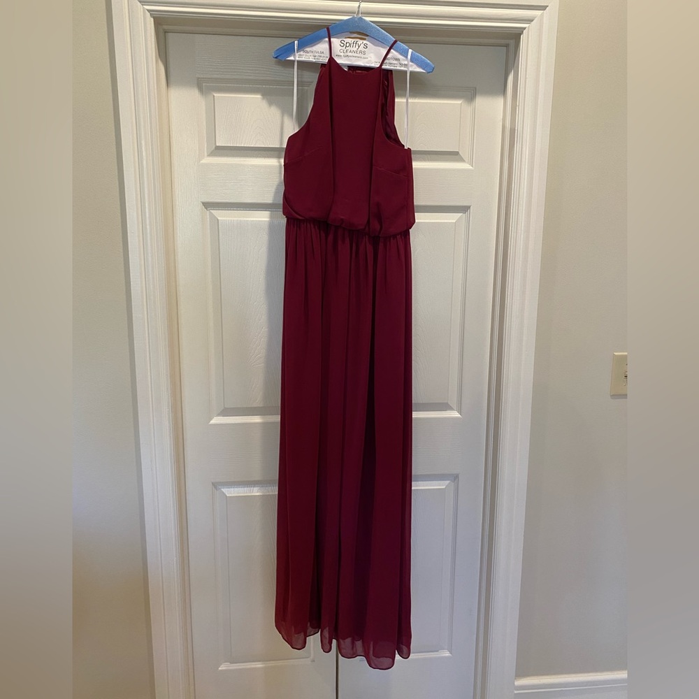 Donna Morgan Burgundy Maxi Dress